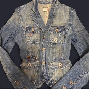Polo Ralph Lauren Blue Denim Jacket with Embroidered Details